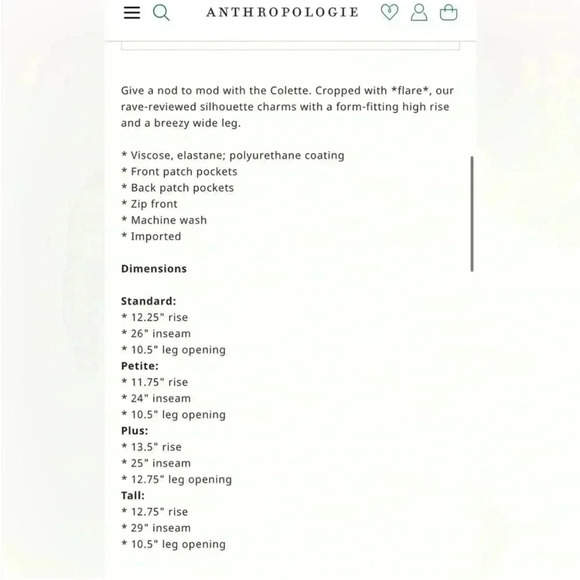 Anthropologie Maeve Collette wide leg faux leather MOSS pants size 32 - Picture 10 of 10